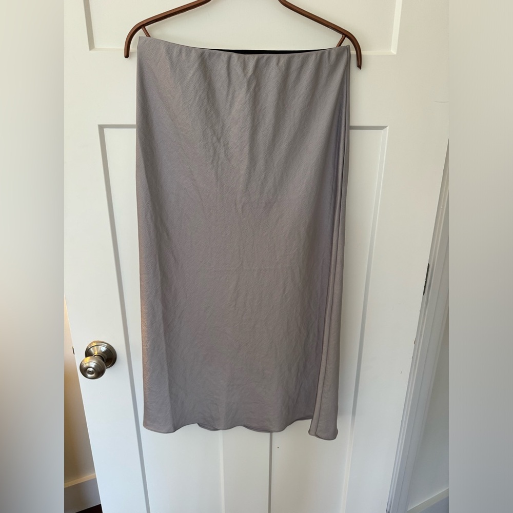 Jenni Kayne Slip Skirt, frost Gray/Silver, size small